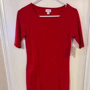 New LuLaRoe size XXS red Julia dress